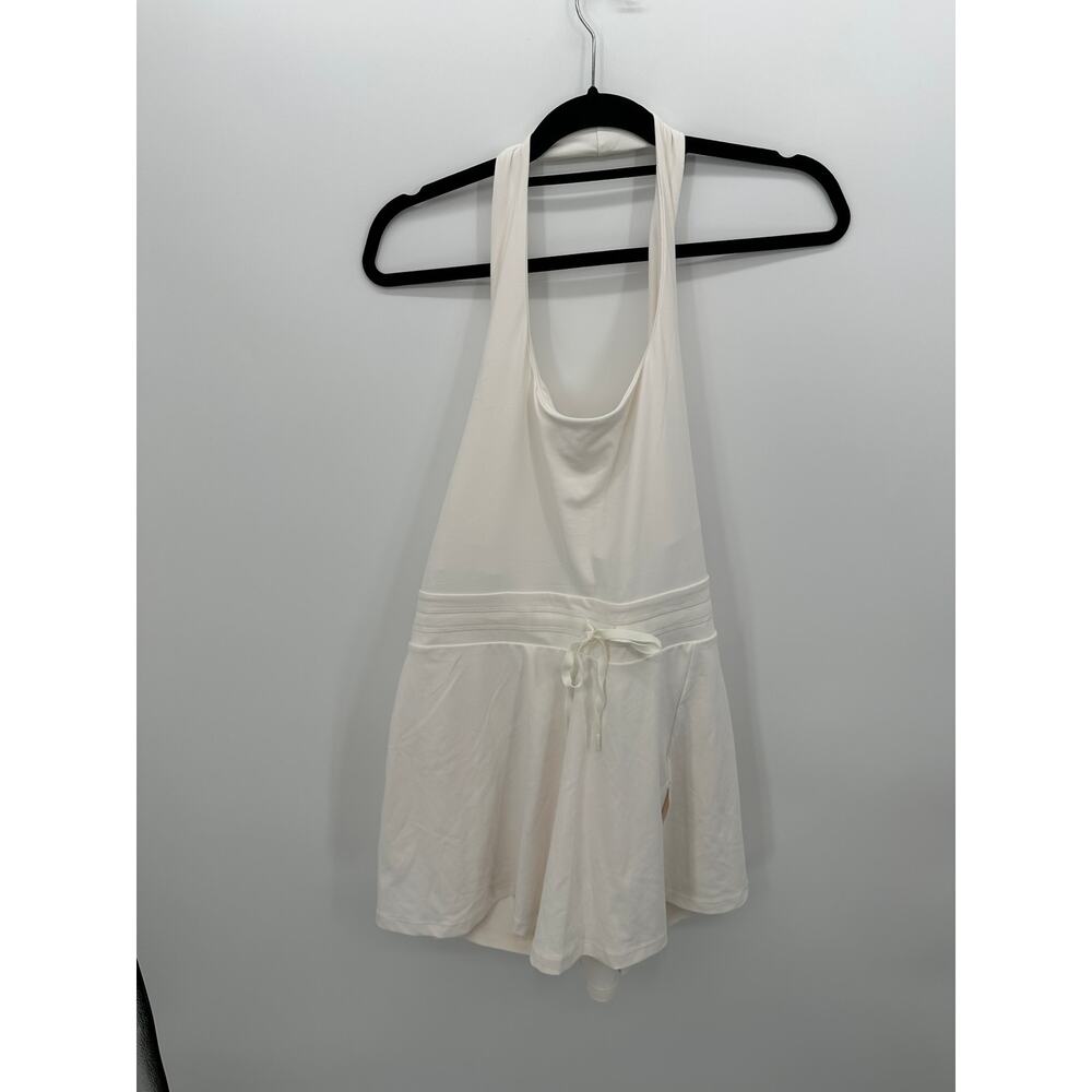 Blogilates Women Off White Halter Dress 2X Game Set Match Pickleball Golf NWT